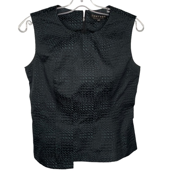 Comrags Tops - Comrags structured body-con top with back zip